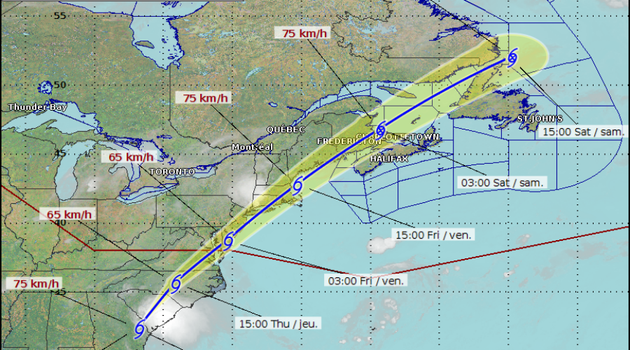 UPD: Tropical Storm Elsa continues to track towards the Maritimes