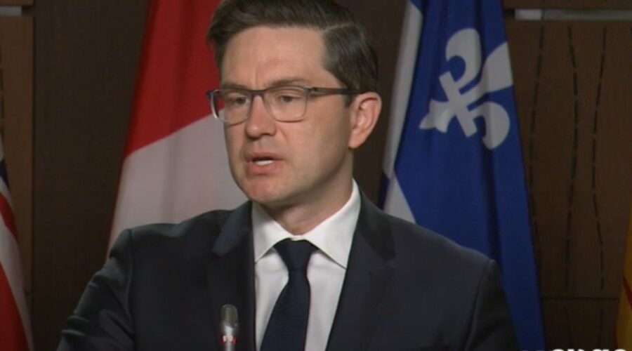 Conservative Leader Comments On Trudeau Flags