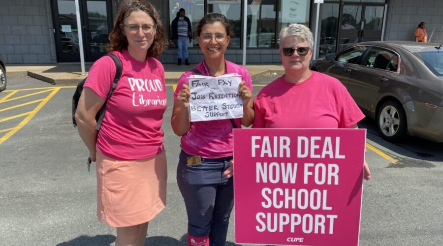 CUPE school support workers on strike for five weeks
