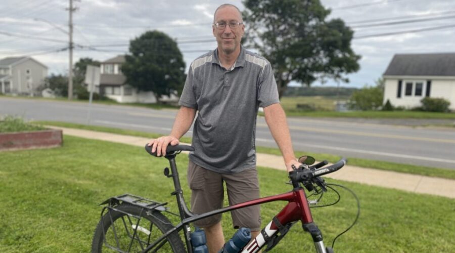 N.B. man cycling to raise awareness about schizophrenia