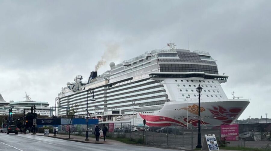 Five cruise ships in Harbour Sunday