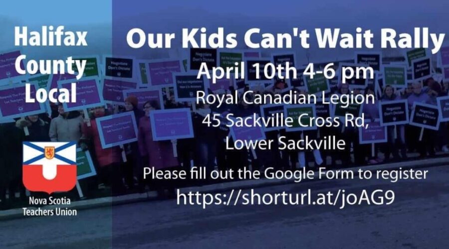 NSTU holds ‘Our Kids Can’t Wait’ rally in Lower Sackville