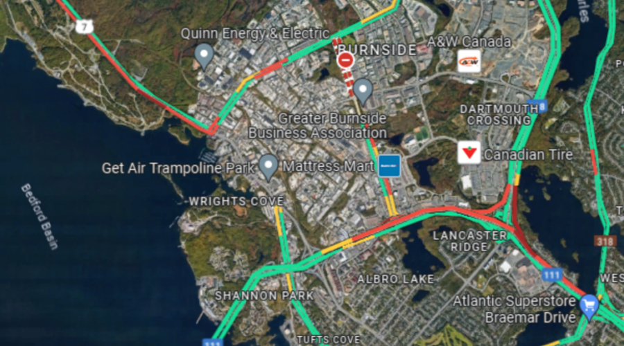 Update 10:15 a.m.: Road closures in Dartmouth after morning rush-hour vehicle fire