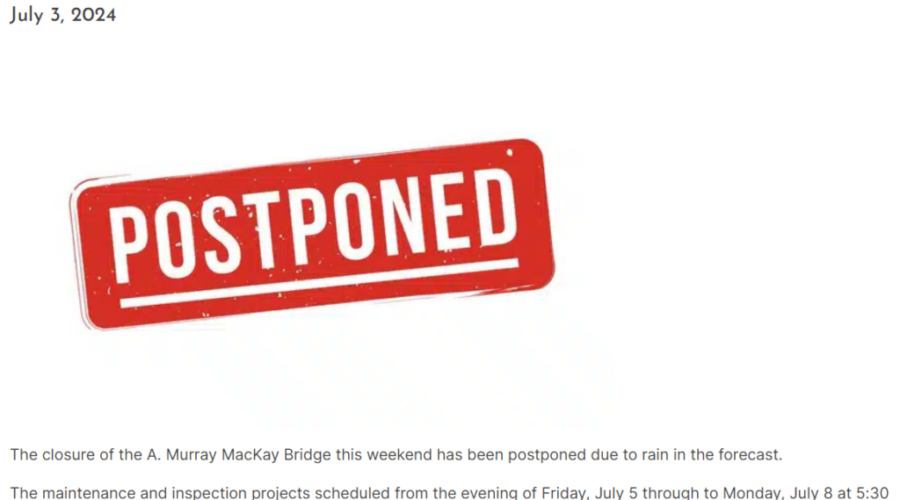MacKay Bridge Staying OPEN Again This Weekend