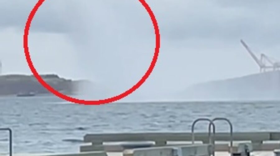 Mysterious And Isoloated Rain Seen At Halifax Waterfront