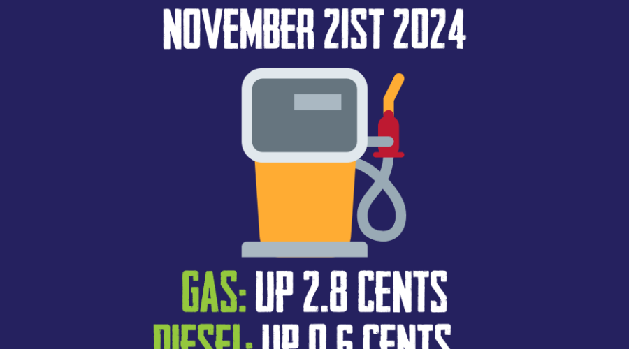 Gas and Diesel Prices Going Up Slightly In Nova Scotia At Midnight (Nov 22nd)