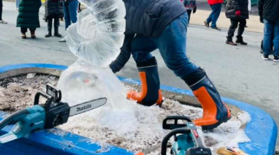 Street closure in downtown Dartmouth due to ice festival