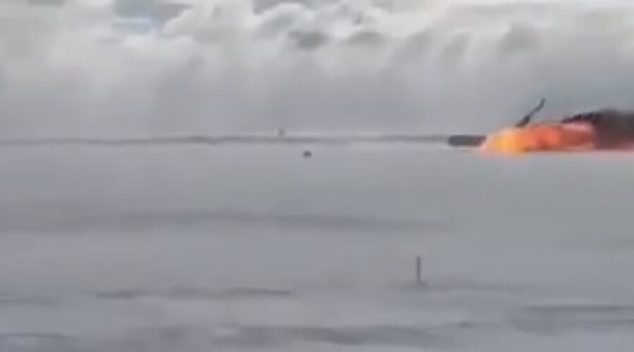 WATCH: Plane Approaching Pearson Airport Crash Lands, Rolls Over