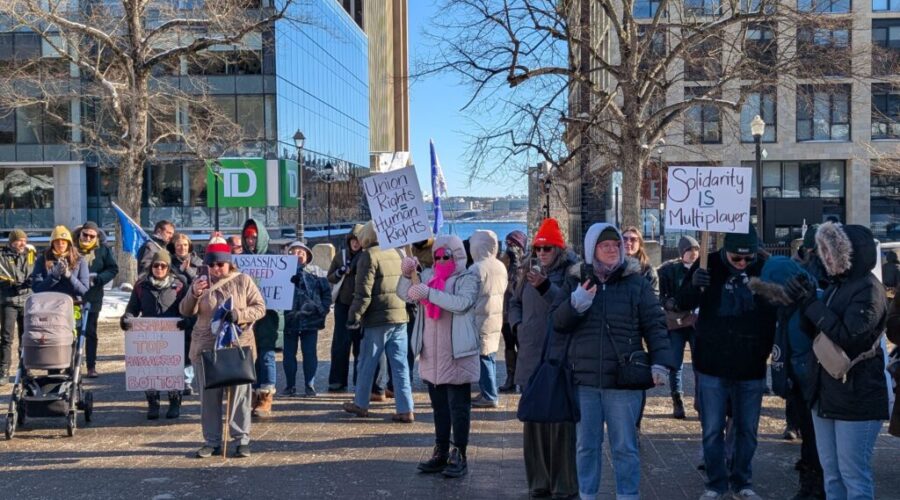 Ubisoft employees, CWA union rally after Halifax studio closure