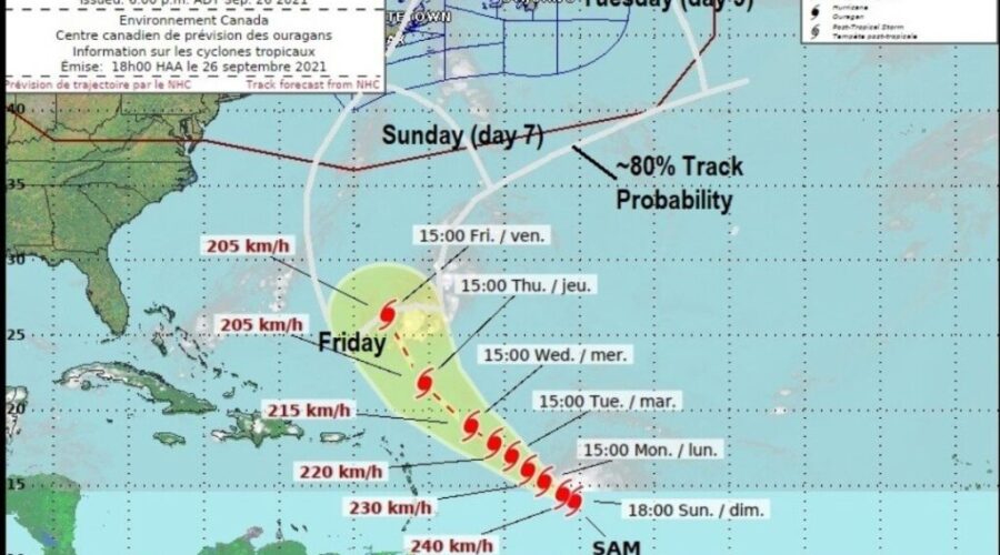 Hurricane Centre Monitors Hurricane Sam