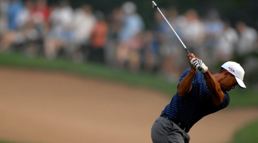 Tiger Woods Tees Off At The Masters Today