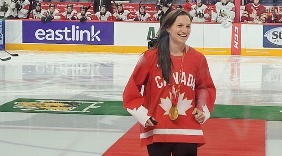 Halifax’s Jill Saulnier Does Mooseheads Ceremonial Puck Drop