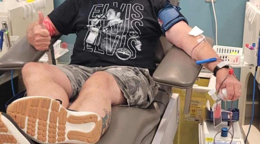 Ian Makes 62nd O Negative Blood Donation