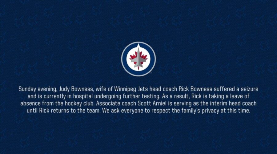 Winnipeg Jets’ Coach Rick Bowness Takes Leave of Absence