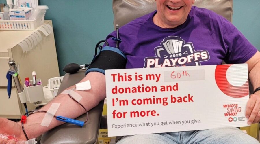Ian Makes Milestone 60th Blood Donation