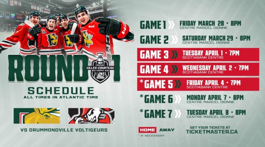 Your Halifax Mooseheads Face Drummondville in QMJHL Playoffs
