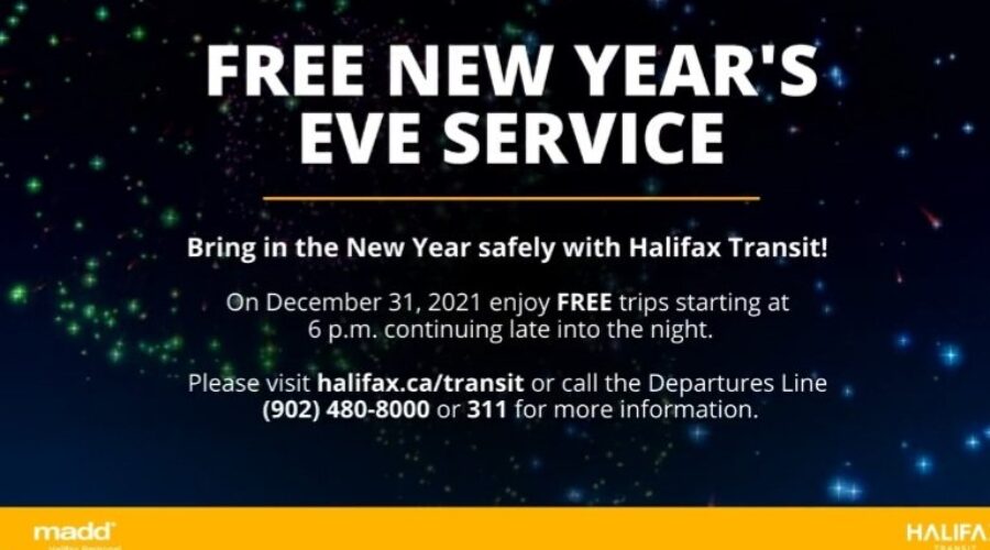 Ride Free New Year’s Eve With Halifax Transit