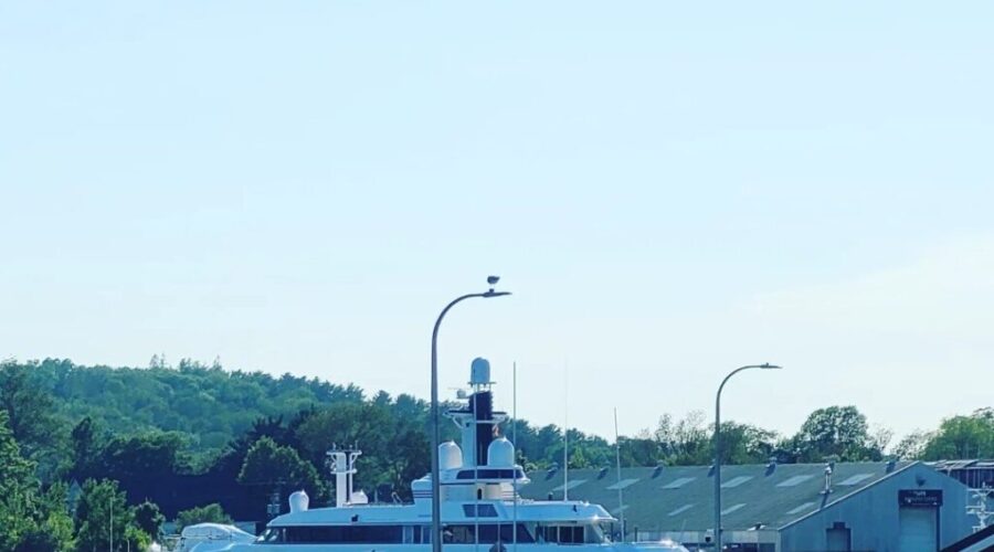 A 70 Million Dollar Yacht Visits Lunenburg!